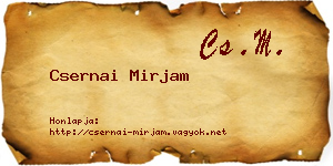 Csernai Mirjam névjegykártya